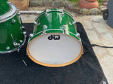 DW Collectors 4pc Green Sparkle Drum Set kit - 24x16,13x9,16x16,18x16  EXCELLENT