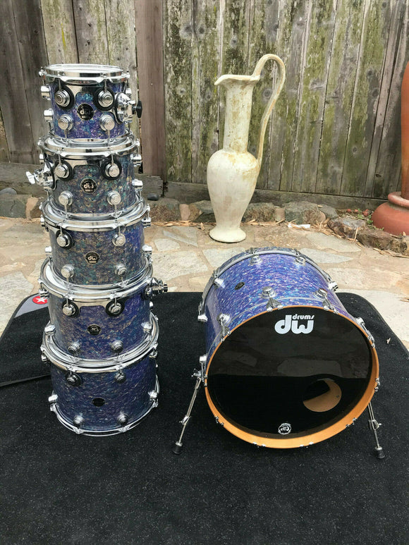 DW Collectors MEDITERRANEAN PEARL 6pc Drum Set kit!! Excellent!!