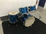 Slingerland Blue Sparkle Vintage 70's 12x8,13x9,16x16,22x14 3 ply Maple Drum Set