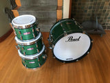 Pearl E pro Tru Trac 4pc Drum Set kit Green Glitter Pad Set w/ Electronic heads