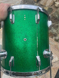 Vintage Rogers PowerTone Londoner Drum Set Green Spakle Power Tone -UPDATED
