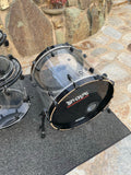 Crush Acrylic 4pc Drum Set Kit Clear -22x18,10x7,12x8,16x14