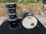Pearl Decade Maple 5pc Drum Set kit 22.18,10.7,12.8,16.16,14,5.5 - Black