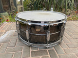 Ludwig LB417K 6.5x14inch Black Beauty Brass Snare Drum, Hammered Shell, Imperial