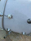 DW Classics 3pc White Glass Glitter Drum Set 24,16,13 + May Mic Heil Microphone!