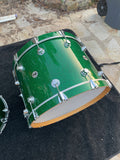 DW Collectors 4pc Green Sparkle Drum Set kit - 24x16,13x9,16x16,18x16  EXCELLENT