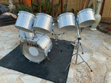 Vintage Tama Swingstar Metallic White 6pc Drum Set kit - EXCELLENT!