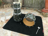Vintage Ludwig Black Diamond Pearl 4pc Drum Set kit 1966