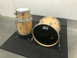 DW COLLECTORS VLT VLX MAPLE 3pc NATURAL FINISH DRUM SET KIT w / 23 x 18 BASS!!!
