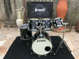 Vintage Tama Superstar 5pc Black Birch Drum Set kit 22x16,16x1610x9,12x10,13x12