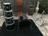 Yamaha Recording Custom 5pc Drum Set kit BLACK 22x16,10x10,12x10,14x12,16x14