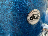DW Collector's Series 8pc Shell Pack Drum Set kit Blue Glass FinishPly w/ GONG