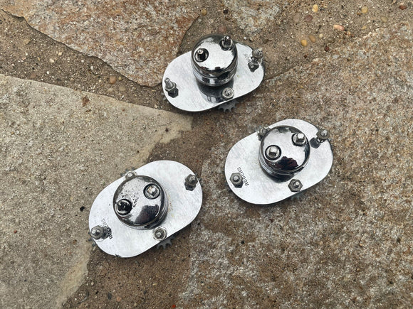 3x  Pack Rogers Swivomatic Floor Tom Leg Mount L-Cymbal Holder 60s Cleveland Era