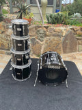 Yamaha Recording Custom 5pc Drum Set kit 22x16,10x9,12x10,14x12,16x14 BLACK