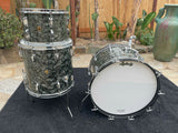 Vintage Ludwig 60's Black Diamond Pearl 3pc Drum set kit 22x14,13x9,16x16