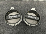TWO Roland PD-100 WHITE 10" Mesh Head V Drum PD100