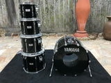 Yamaha Recording Custom 5pc Drum Set kit 22x16,10x9,12x10,14x12,16x14 BLACK