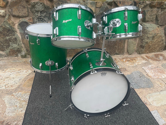 Vintage Rogers PowerTone Londoner Fullerton Green Spakle Power Tone 20,12,13,16