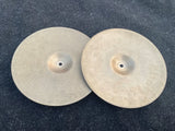Vintage Zildjian Hollow Logo 70's New Beat hihat Cymbals hi hat Pair