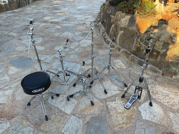 Mapex Heavy Duty hihat - throne - boom - straight -snare Stand drum cymbal packg