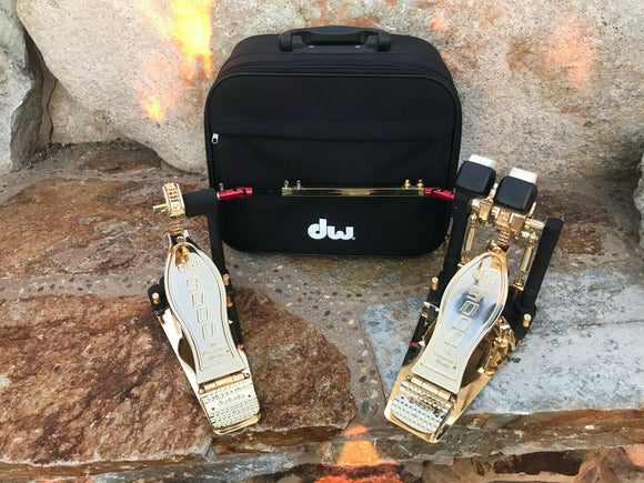 DW 9000 gold double bass pedal 9002