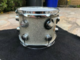 DW COLLECTORS 10 x 8 TOM DRUM IN Broken Glass!!! Gold badge