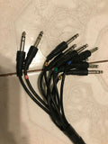 ROLAND NINE (9) PC SNAKE Pack 1/4" Drum Cable Cables for electronic drums SNAKE