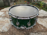 DW Jazz 14 x 6.5 Snare Drum Green Sparkle