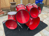 Vintage North Drums 6pc Drum Set kit - Red Finish