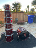 Yamaha Recording Custom Pre Yes Cherry 7pc Drum Set kit 22,8,10,12,13,14,16