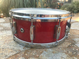 Pearl Masters Maple 14 x 5.5 Snare Drum Red