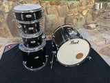 Pearl Decade Maple 5pc Drum Set kit 22.18,10.7,12.8,16.16,14,5.5 - Black