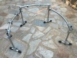 PDP 3 sided double or single bass Drum Rack Chrome with Multi Clamps