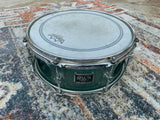 Spaun Acrylic 13 x 5.5 Snare Drum Coke Bottle Green Double Vented Snare