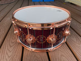 DW Collectors Series Neil Peart Rush RARE "Evolution" Time Machine Snare - EX