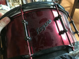 Custom Black and Red Chrome Snare Drum 14 x 6.5