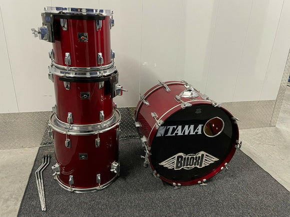 Tama Superstar Candy Apple Red 80's Drum Set kit 22x16,12x11,13x12,16x16