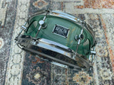 Spaun Acrylic 13 x 5.5 Snare Drum Coke Bottle Green Double Vented Snare