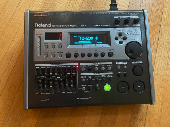Roland Td-20x Expanded VDrum Module Brain td-20 x w/ WOT TECH OLED UPGRADE!!
