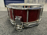 PEARL SNARE Drum  - FREE FLOATING 14X6.5 ACRYLIC RED SPARKLE