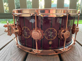 DW Collectors Series Neil Peart Rush RARE "Evolution" Time Machine Snare