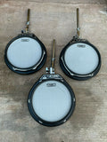 THREE PACK Hart Dynamics 10"  V Drum MESH Electronic Trigger Tom Pad