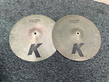 Zildjian 14" K Custom Dark Hi Hats hihat Cymbals