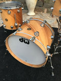 DW COLLECTORS EXOTIC JAZZ SERIES 3pc Maple/Gum Twisted Birch Finish Drum Set Kit