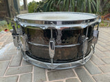 Ludwig LB417K 6.5x14inch Black Beauty Brass Snare Drum, Hammered Shell, Imperial