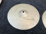 Vintage Zildjian 14" Quick beat 70's Hollow Logo Hihat Drum Cymbals hi hat