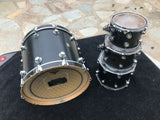 DW Collectors 4 Pc Drum Set kit Satin Black 2002 10x8.12x9.14.11.22x18