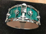 DW Collectors Green Spider Pine 14 x 6 Snare Drum!!!