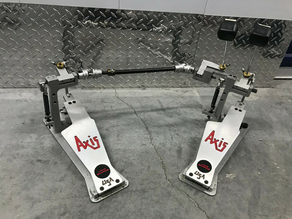 Axis A Longboard CHROME Double Bass Drum Pedals !! VG