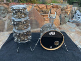 DW Collectors 4 Pc Drum Set kit Black Oyster pearl Gold badge 20x16,10x8,12x9,14